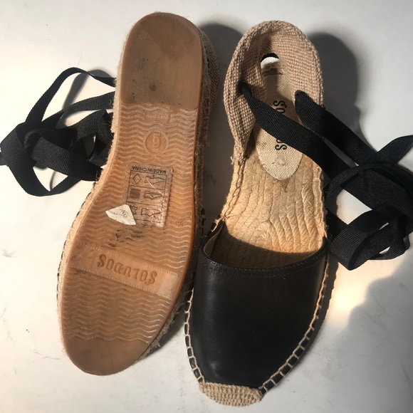 Soludos | Leather Lace up Espadrille - Picture 4 of 5